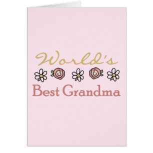 Daisies en Rozen World Best Grandma