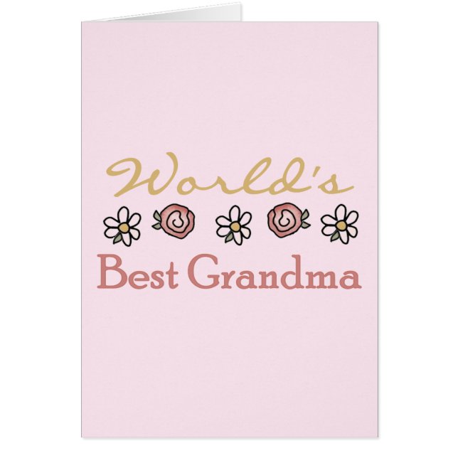 Daisies en Rozen World Best Grandma (Voorkant)