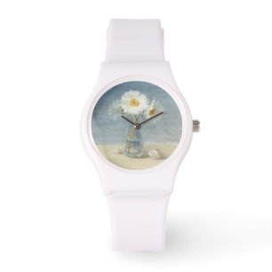 Daisies en Shells Horloge