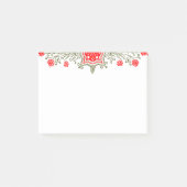 Daisies en Shield Red Gold Floral Art Stickies Post-it® Notes (Voorkant)