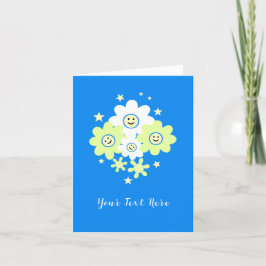 Daisies en sterren bedankkaart