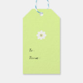 Daisies en sterren cadeaulabel (Achterkant)