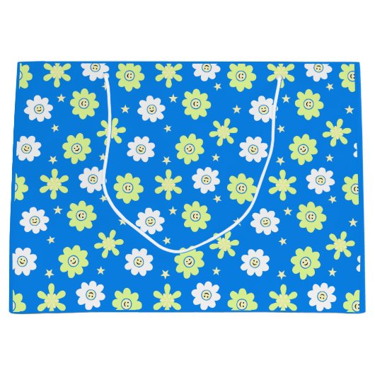 Daisies en sterren groot cadeauzakje (Voorkant)