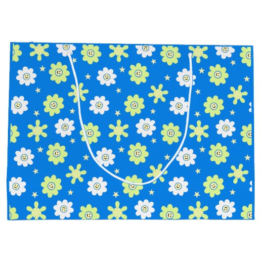 Daisies en sterren groot cadeauzakje (Achterkant)