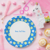 Daisies en sterren papieren bordje (Feest)