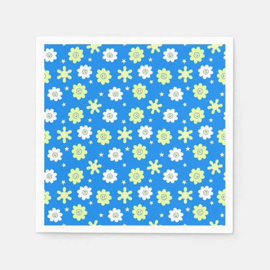 Daisies en sterren servet (Voorkant)