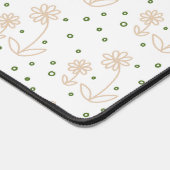 Daisies en Stippen 2 - Wit, Zand en Palmgroen Bureaumat (Hoek)