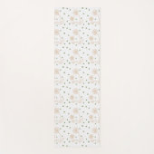 Daisies en Stippen 2 - Wit, Zand en Palmgroen Yogamat (Voorkant)