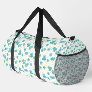 Daisies en Stippen - Turquoise en Geel Plunjezak