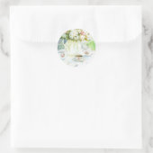 Daisies en Tulips en Tea Ronde Sticker (Tas)