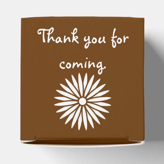 Daisies en Vlinders in Chocolade Favor Box Bedankdoosjes (Bovenkant)