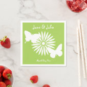 Daisies en Vlinders in Peridot servetten (Insitu)