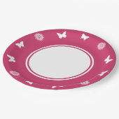 Daisies en Vlinders in Raspberry Paper Bord (Gekanteld)