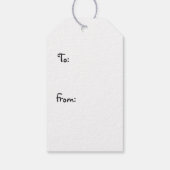 Daisies en Vlinders in Zwart Cadeau Label Cadeaulabel (Achterkant)