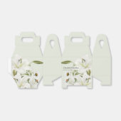 Daisies en White Lilies Light Green Background Fa Bedankdoosjes (Uitgevouwen)