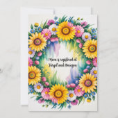 Daisies en Wildflowers Meisje Baby shower Kaart (Achterkant)