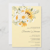 Daisies en Zonnebloemen Vrijgezellenfeest Kaart (Voorkant)