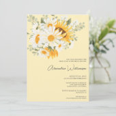 Daisies en Zonnebloemen Vrijgezellenfeest Kaart (Staand voorkant)