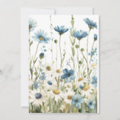 Daisies & Faded Denim rustieke bruiloft foto Save The Date (Achterkant)