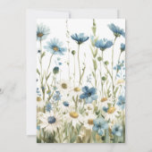 Daisies & Faded Denim rustieke bruiloft Save The Date (Achterkant)