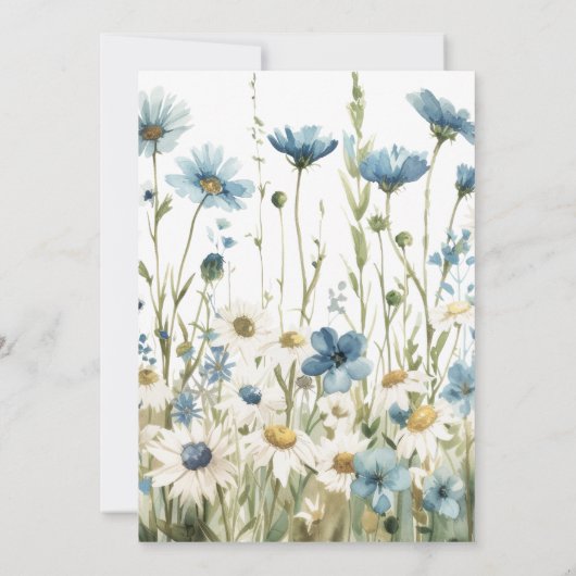Daisies & Faded Denim rustieke bruiloft Save The Date (Achterkant)