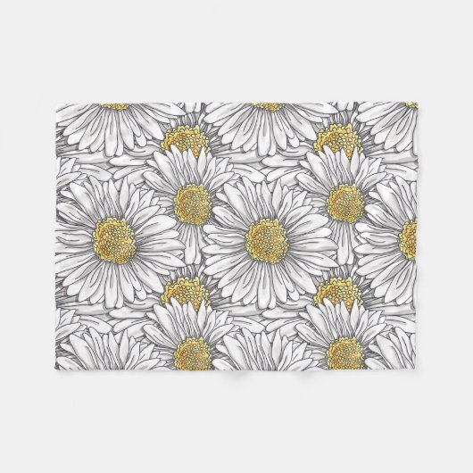 Daisies Fleece Deken (Voorkant (Horizontaal))