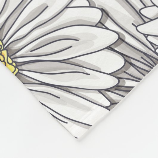 Daisies Fleece Deken (Hoek)