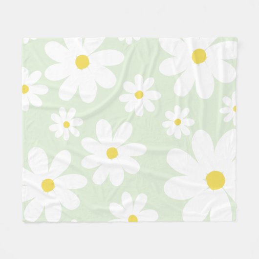 Daisies fleece deken (Voorkant (Horizontaal))