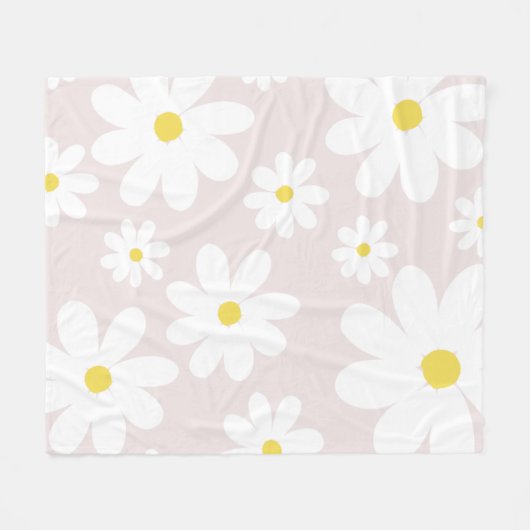 Daisies fleece deken (Voorkant (Horizontaal))