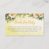 Daisies Floral Baby shower Boeken voor Baby Informatiekaartje (Voorkant)