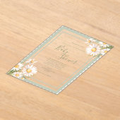 Daisies Floral Elegant Baby Shower Acryl Uitnodigingen (Laagn)