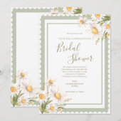 Daisies Floral Elegant Vrijgezellenfeest Kaart (Voorkant / Achterkant)