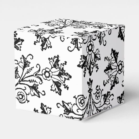  Daisies Floral Etching in Black Bedankdoosjes (Voorkant Zijde)