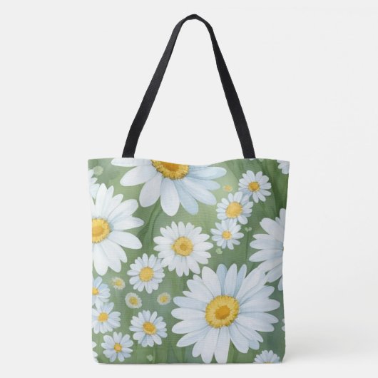 Daisies Floral Tote Bag (Achterkant)