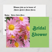 Daisies Flower Bridal Wedding Shower Uitnodiging (Voorkant / Achterkant)