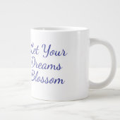 Daisies flower Let your dream blossom mug Grote Koffiekop (Rechts)