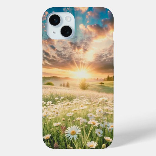 Daisies Flowers Meadow Sunrise Case-Mate iPhone Case (Achterkant)