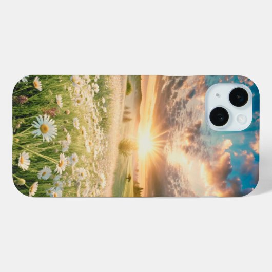Daisies Flowers Meadow Sunrise Case-Mate iPhone Case (Achterkant (horizontaal))