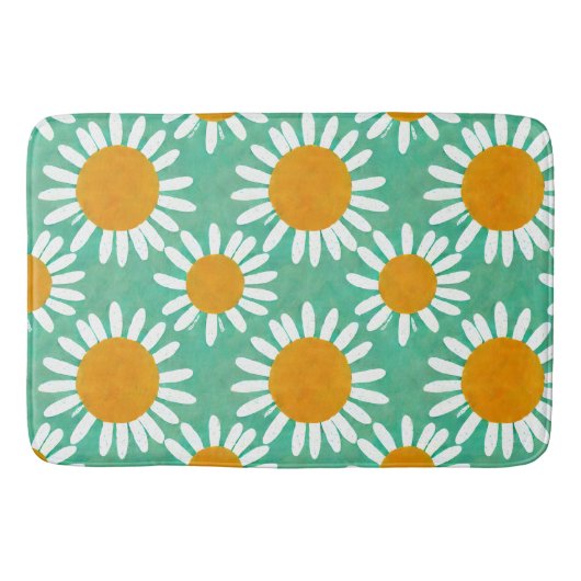 Daisies Folk Art geïnspireerd door Bath Mat (Voorkant)