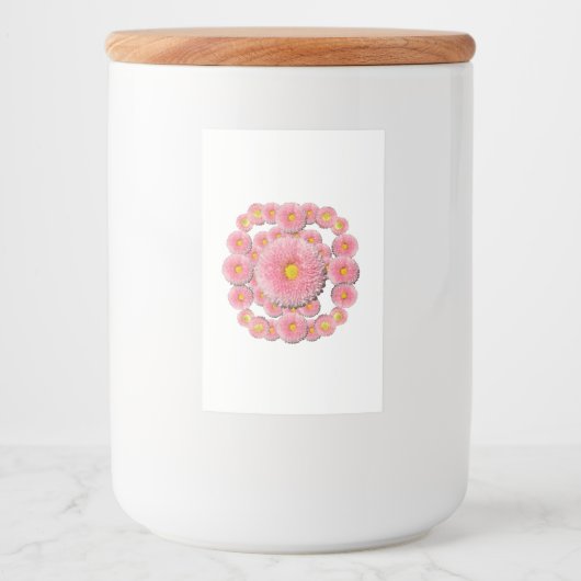 Daisies Food Container Label Voedselcontainer Etiket (Voorkant)