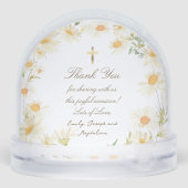 daisies frame Baptism thank you Sneeuwbol (Achterkant)