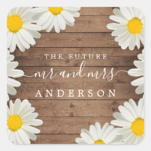 Daisies Future de heer Mrs Return Vierkante Sticker
