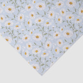 Daisies (Gainsboro) - Waterverf bloemmotief Tissuepapier (Detail)