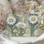 Daisies Garden Elegant Nouveau bruiloft Uitnodigin Kaart