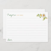 Daisies Geel & Wit Baby shower Gebed Kaart (Voorkant / Achterkant)