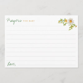 Daisies Geel & Wit Baby shower Gebed Kaart