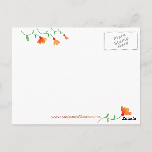 Daisies gelukkige verjaardag briefkaart (Achterkant)