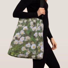 Daisies geplakt in een impressionistische stijl crossbody tas