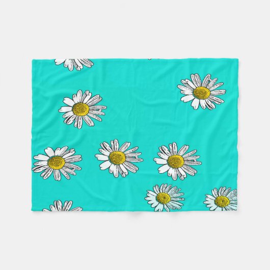 Daisies getekend fleece deken (Voorkant (Horizontaal))