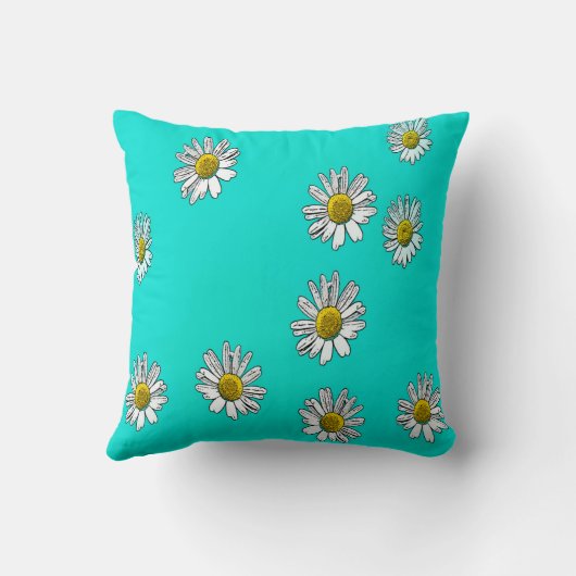 Daisies getekend kussen (Achterkant)